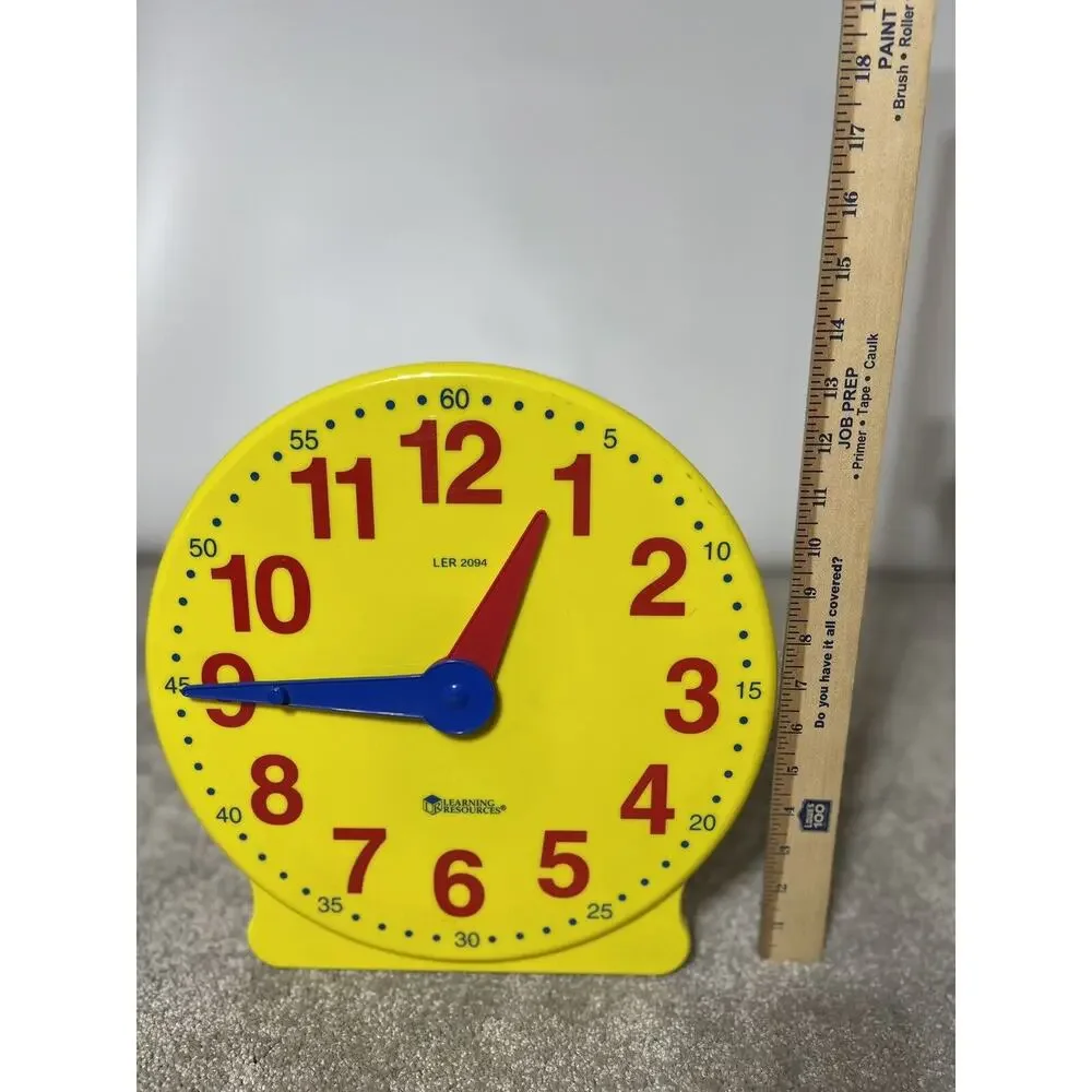 Learning Resources Big Time Student 12 Hour Clock 10 non geared Mini Clocks Lot